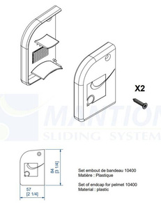 Komplet zaślepek do maskownicy MANTION GH10430EN, plastik