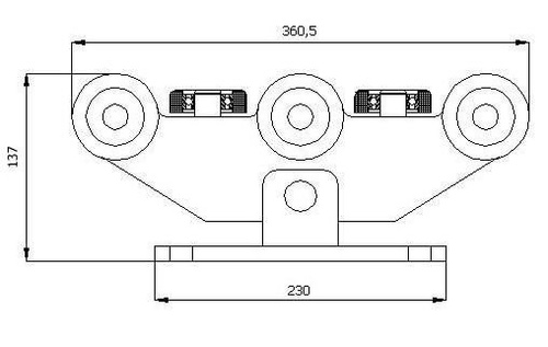 Wózek do bramy W-8M-80