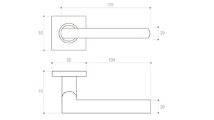 Klamka drzwiowa Metal-Bud METRO