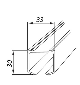 Szyna nośna MANTION HERKULES PLUS (H1), aluminium