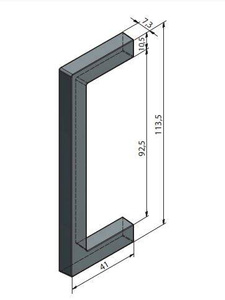 Uchwyt do drzwi szklanych MANTION 337-007, znal