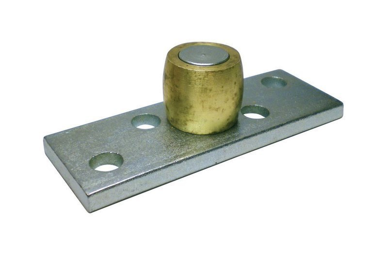 Płytka ustalająca do dolnej szyny prowadzącej z rolką mosiężną o średnicy 15 mm, typ 312B