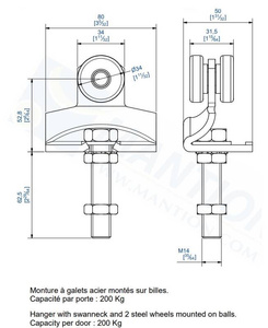 Wózek 2-kołowy MANTION 9241, ocynk