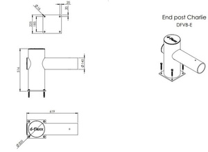 Słupek końcowy d-flexx Charlie