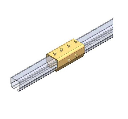 Łącznik szyny NIKO 74.B49, stal kwasoodporna AISI 316
