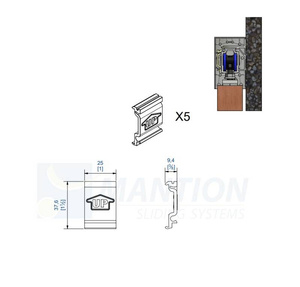 Komplet klipsów do maskownicy MANTION 13012 do systemu SAF-EVOLUTION, POM