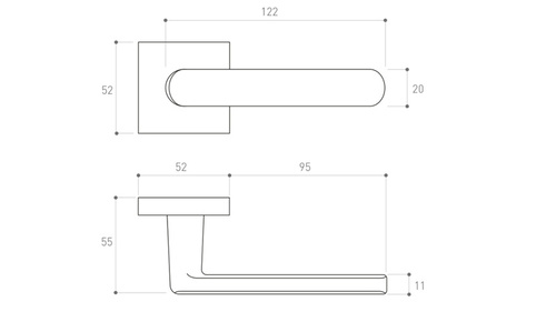 Klamka drzwiowa Metal-Bud LUNA Q