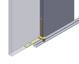 Dolny narożnik do skrzydeł drewnianych NIKO 33.M97, ocynk