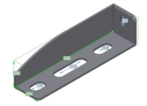 Uchwyt ścienny z kątownikiem MANTION 9014, ocynk