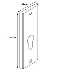 Szyld górny do klamek Metal-Bud MIRO