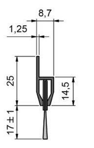 Antyelektrostatyczna uszczelka szczotkowa MINK ABL20010