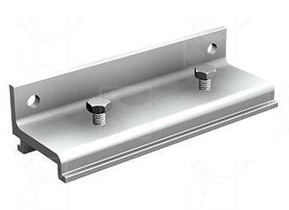 Ścienny łącznik szyny MANTION 10043M, aluminium