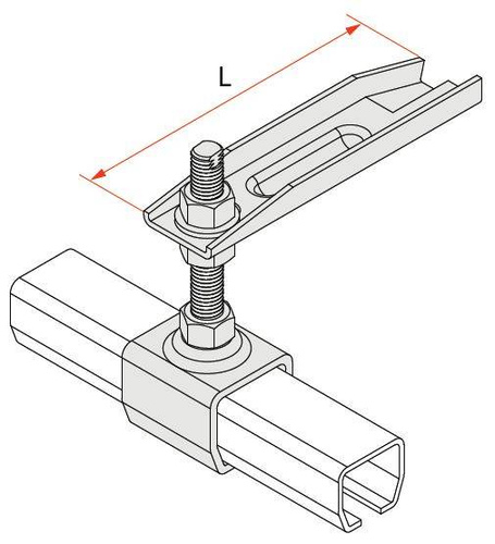 Uchwyt ścienny do wbetonowania MANTION 5042, ocynk