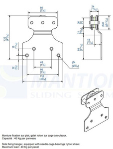 Wózek 2-kołowy MANTION 0042, koła nylonowe