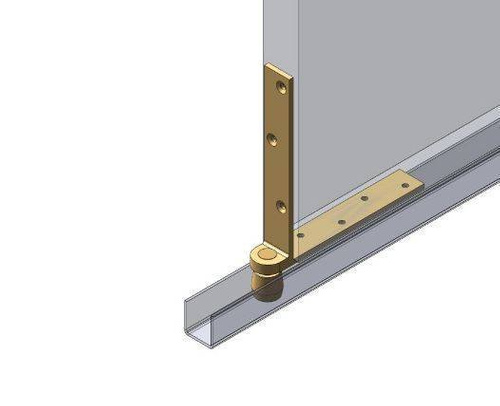 Dolny narożnik do skrzydeł drewnianych NIKO 35.N96, ocynk