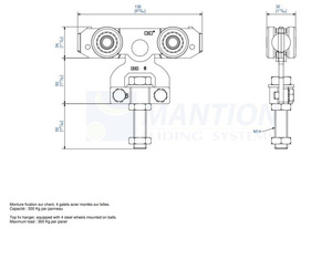 Wózek 4-kołowy MANTION 9245, ocynk