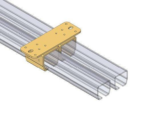 Podwójny uchwyt sufitowy szyny NIKO 25.B32, ocynk