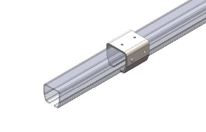 Uchwyt szyny NIKO 25.B50, stal czarna