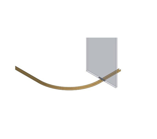 Dolny łuk 90° NIKO 33.C27, promień 690±15 mm, odcinki proste 460 mm, ocynk