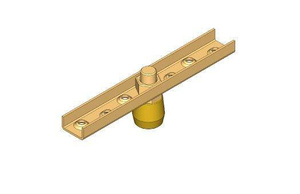 Dolny uchwyt z mosiężną rolką prowadzącą NIKO 33.M00, ocynk