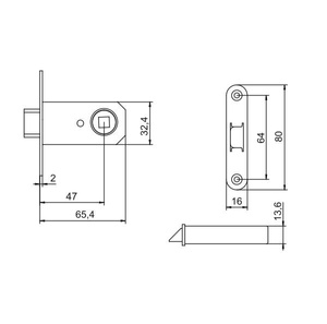 Zamek oszczędnościowy LOB Z05L, żółty ocynk
