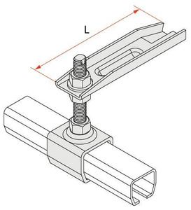 Uchwyt ścienny do wbetonowania MANTION 5042, ocynk