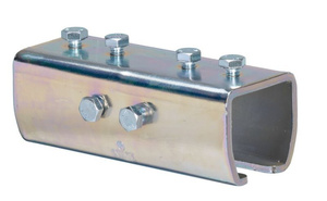 Łącznik szyny NIKO 53.B49, stal nierdzewna AISI 304