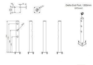 Słupek końcowy d-flexx Delta