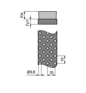 Szczotka na pasie płaskim MINK BFR