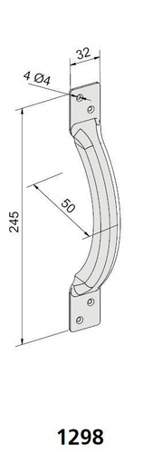 Uchwyt bramowy MANTION 1298, ocynk