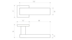 Klamka drzwiowa Metal-Bud AGAT