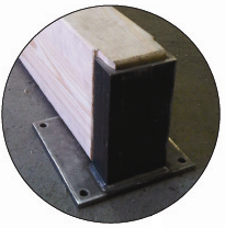 Element końcowy odbojnicy drewnianej - CM.ODC