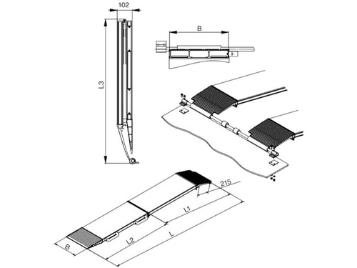 Składane, stałe szyny najazdowe ALTEC AOS-W (081.30.006)