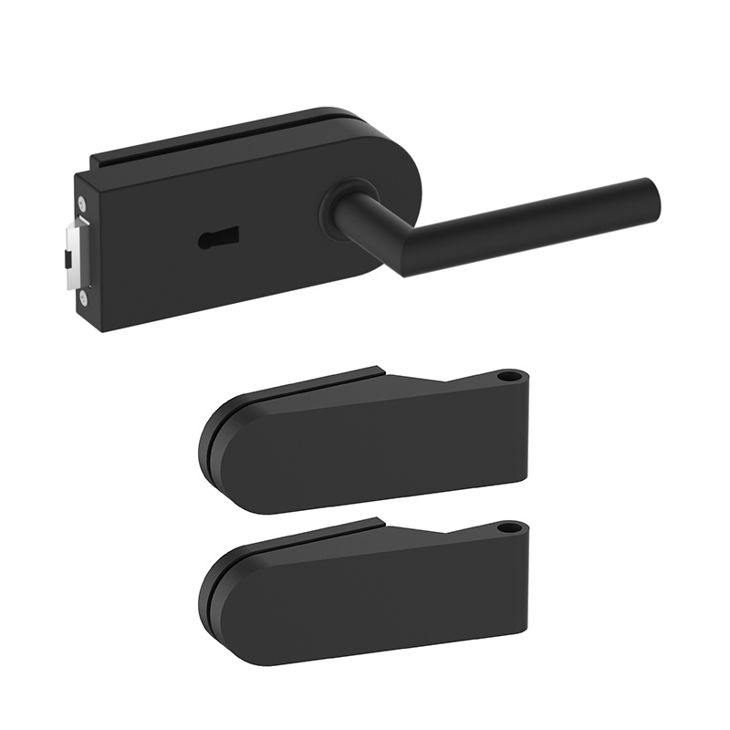 Zestaw okuć do drzwi szklanych Metal-Bud okrągły, na klucz