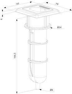 Dolne gniazdo do rygli Locinox EGS