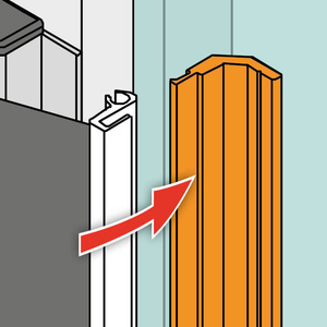 Profil montażowy PLANET LG1 do szklanych drzwi ewakuacyjnych