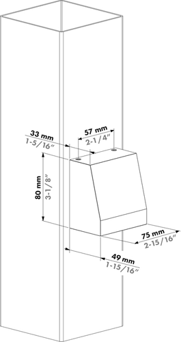 Architektoniczne oświetlenie ścienne trapezowe Locinox HELIOS-HEPTA