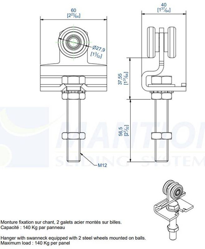 Wózek 2-kołowy MANTION 9231, ocynk