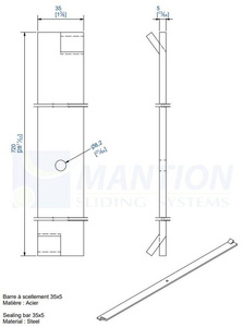 Wspornik łuku MANTION 1760, ocynk