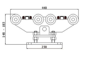 Wózek do bramy WR-10M-80