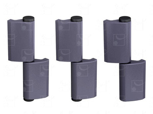 Zestaw 3 sztuk lewych zawiasów do wspawania MANTION GJ10530HOL, Ø14 mm, stal czarna