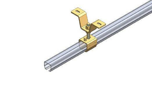 Regulowany uchwyt szyny z wspornikiem NIKO 53.B44, stal nierdzewna AISI 304