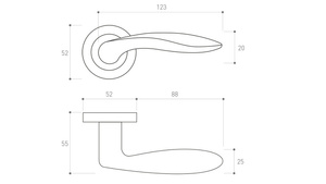 Klamka drzwiowa Metal-Bud BLANKA