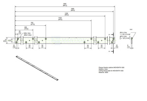 Uchwyt sufitowy MANTION C0013840, ocynk