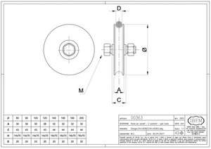 Koło jezdne 2-łożyskowe profil U