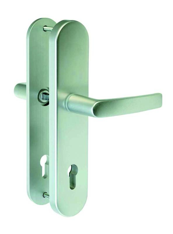 Wzmocniona klamka drzwiowa na długim szyldzie LOB HERKULES 2