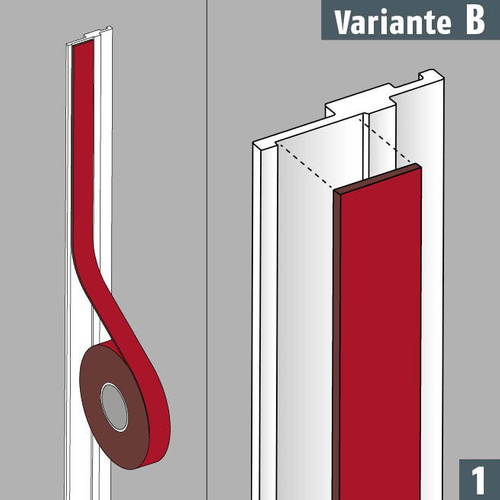 Zestaw do wklejenia rolet ochronnych PLANET do drzwi szklanych