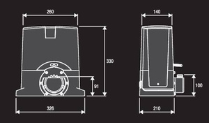 Zestaw do bram przesuwnych BENINCA KBULL624.TURBO.S.PM