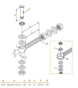 Śruba oczkowa Locinox 1034A2, stal nierdzewna