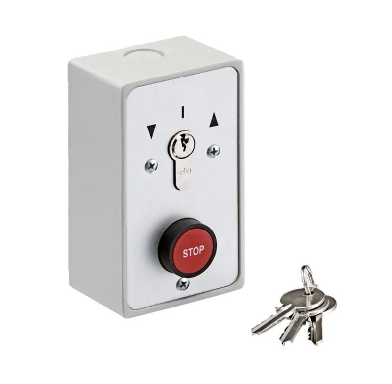 Natynkowy przełącznik kluczykowy w metalowej obudowie SOMMER S12767-00001